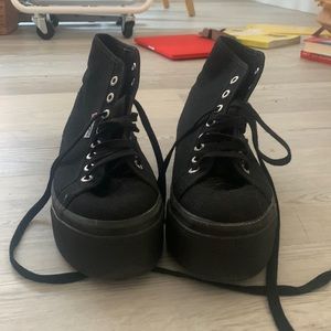 Superga High Top Platform Sneakers sz 39